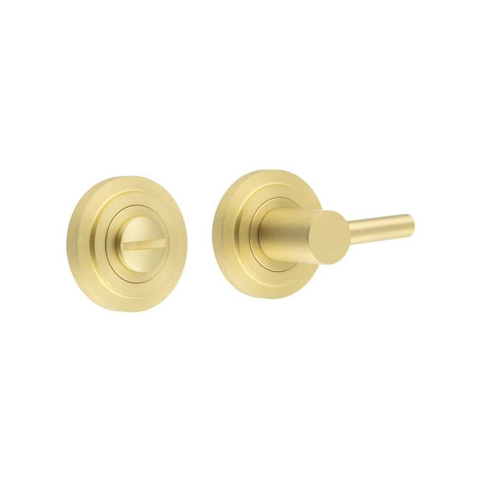 This is an image showing the Frelan - Burlington Easy Turn & Release Stepped Rose Satin Brass available to order from T.H. Wiggans Ironmongery in Kendal