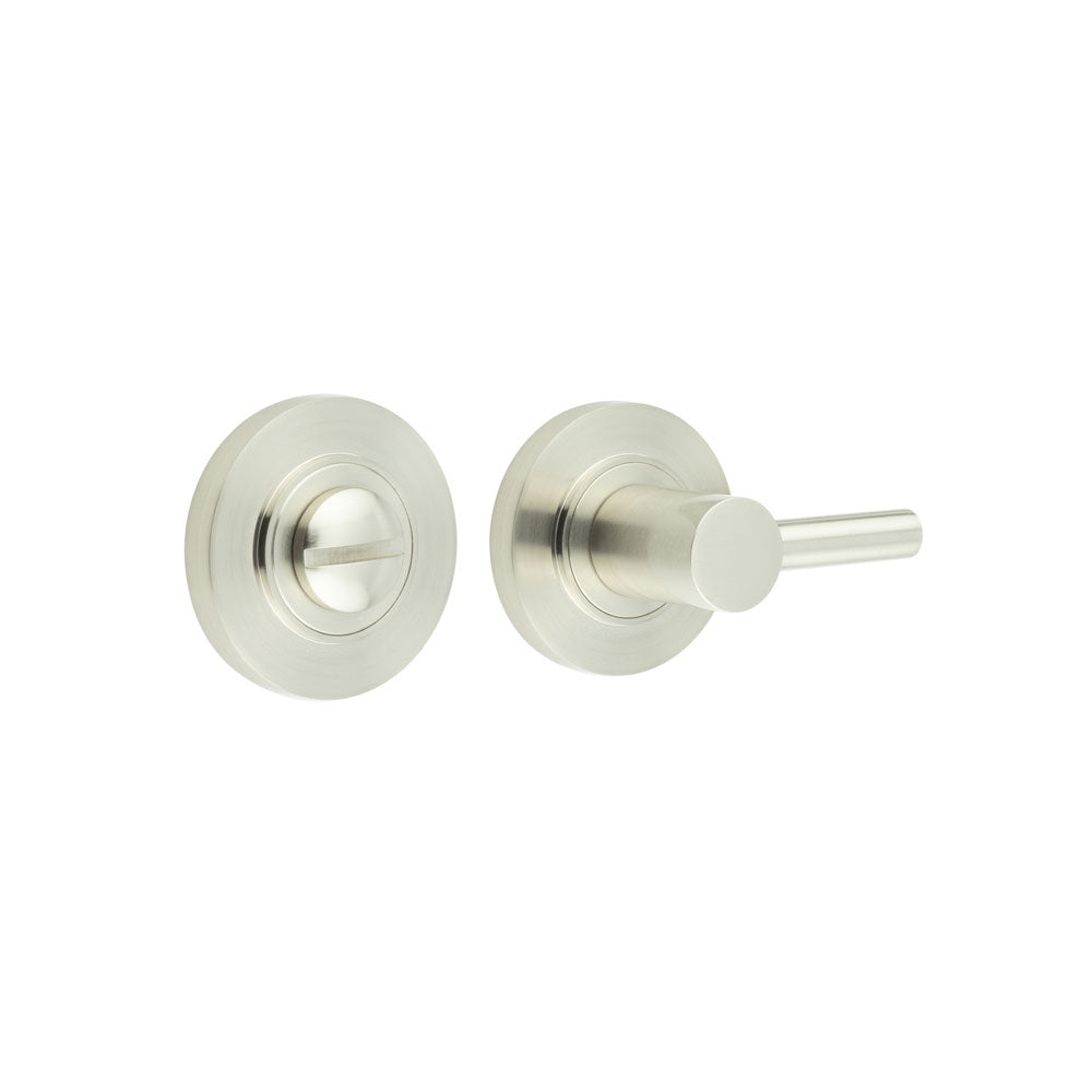This is an image showing the Frelan - Burlington Easy Turn & Release Plain Rose Satin Nickel available to order from T.H. Wiggans Ironmongery in Kendal
