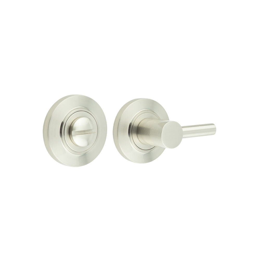 This is an image showing the Frelan - Burlington Easy Turn & Release Chamfered Rose Satin Nickel available to order from T.H. Wiggans Ironmongery in Kendal