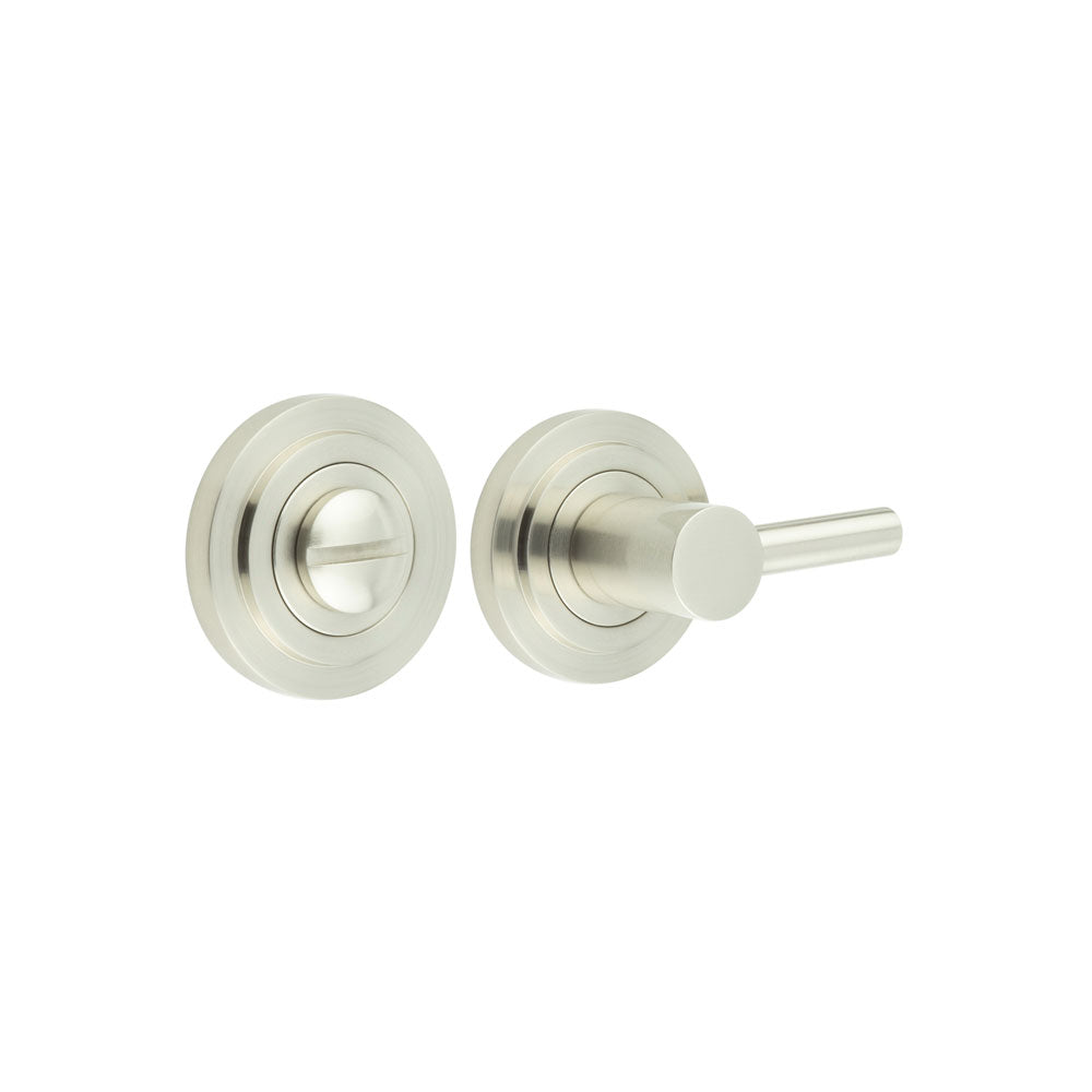 This is an image showing the Frelan - Burlington Easy Turn & Release Stepped Rose Satin Nickel available to order from T.H. Wiggans Ironmongery in Kendal