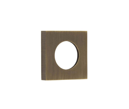 This is an image showing the Burlington - 52x52mm AB plain square outer rose for levers and t&r available to order from T.H. Wiggans Ironmongery in Kendal