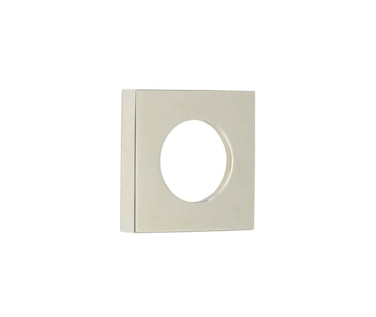 This is an image showing the Burlington - 52x52mm PN plain square outer rose for levers and t&r available to order from T.H. Wiggans Ironmongery in Kendal