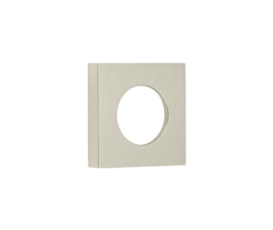 This is an image showing the Burlington - 52x52mm SN plain square outer rose for levers and t&r available to order from T.H. Wiggans Ironmongery in Kendal