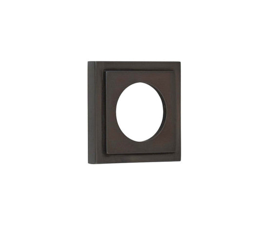 This is an image showing the Burlington - 52x52mm DB stepped square outer rose for levers and t&r available to order from T.H. Wiggans Ironmongery in Kendal