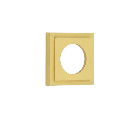 This is an image showing the Burlington - 52x52mm SB stepped square outer rose for levers and t&r available to order from T.H. Wiggans Ironmongery in Kendal