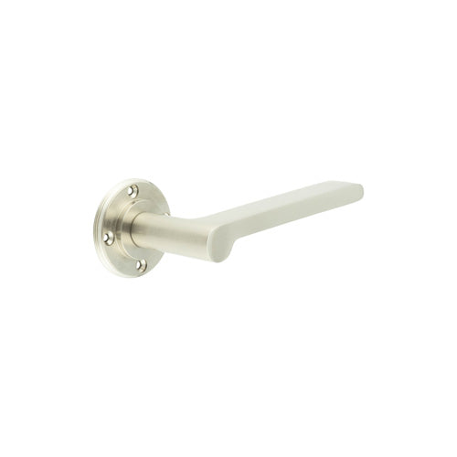 This is an image showing the Burlington - Fitzrovia Lever on Rose Door Handle - Roses Sold Separately available to order from T.H. Wiggans Ironmongery in Kendal
