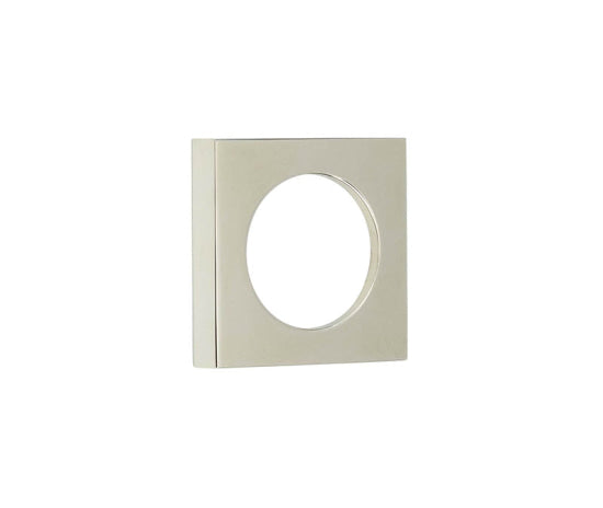 This is an image showing the Burlington - 52x52mm PN plain square outer rose for esc available to order from T.H. Wiggans Ironmongery in Kendal