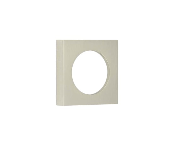 This is an image showing the Burlington - 52x52mm SN plain square outer rose for esc available to order from T.H. Wiggans Ironmongery in Kendal
