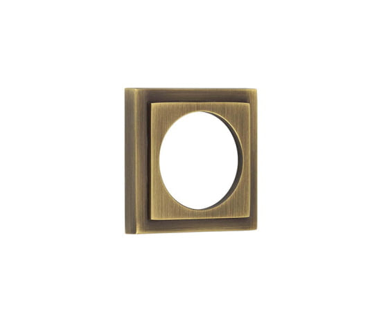 This is an image showing the Burlington - 52x52mm AB stepped square outer rose for esc available to order from T.H. Wiggans Ironmongery in Kendal