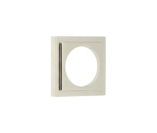 This is an image showing the Burlington - 52x52mm PN stepped square outer rose for esc available to order from T.H. Wiggans Ironmongery in Kendal