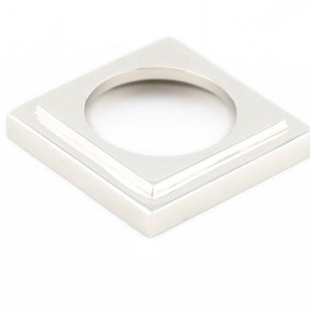 This is an image showing the Burlington - 52x52mm SN stepped square outer rose for esc available to order from T.H. Wiggans Ironmongery in Kendal