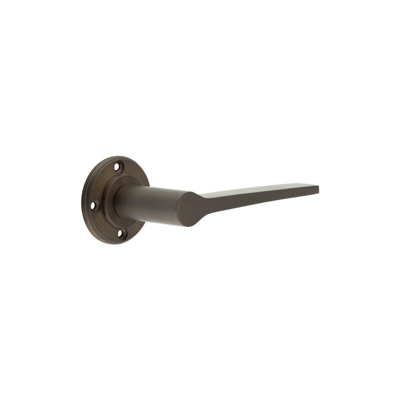 This is an image showing the Burlington - Knightsbridge lever on rose - Dark Bronze available to order from T.H. Wiggans Ironmongery in Kendal
