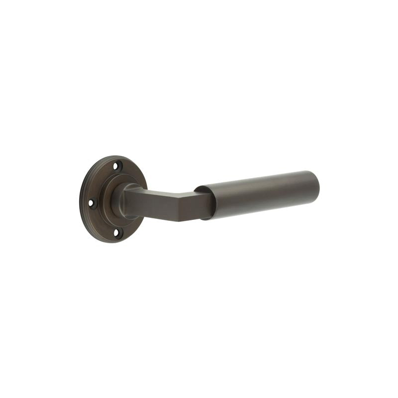 This is an image showing the Burlington - Westminster lever on rose - Dark Bronze available to order from T.H. Wiggans Ironmongery in Kendal
