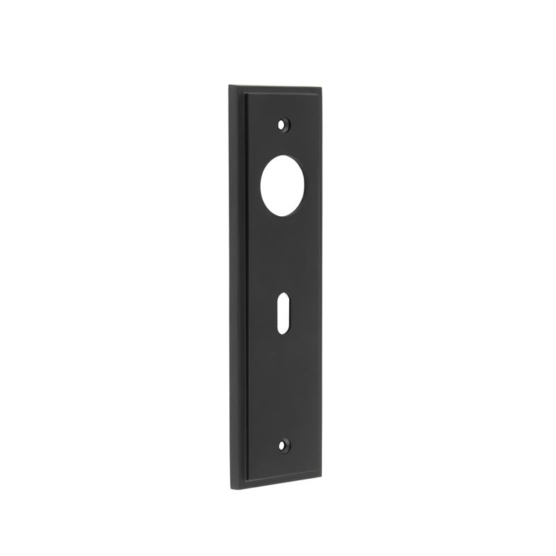 This is an image showing the Burlington - 200x55mm AB Key 57mm C/C back plates for lever on rose available to order from T.H. Wiggans Ironmongery in Kendal
