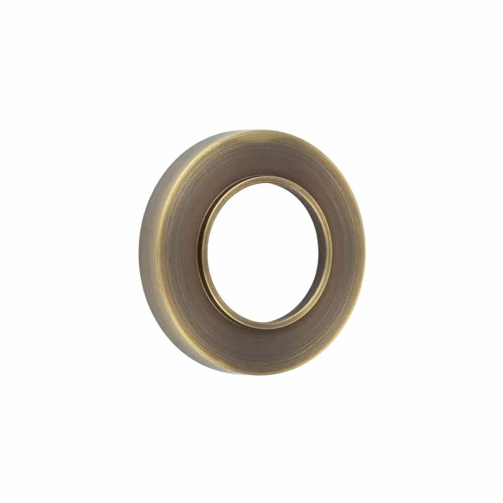 This is an image showing the Burlington - Burlington Plain Outer Rose - Antique Brass available to order from T.H. Wiggans Ironmongery in Kendal
