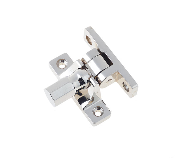 This is an image showing the Burlington - Brighton sash fastener - Polished Nickel available to order from T.H. Wiggans Ironmongery in Kendal