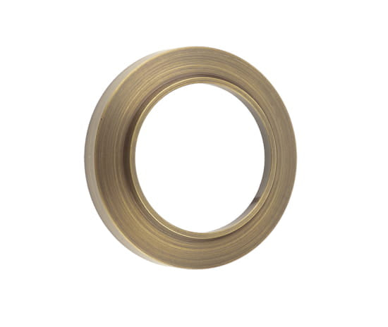 This is an image showing the Burlington - Chamfered rose for ESC - Antique Brass available to order from T.H. Wiggans Ironmongery in Kendal