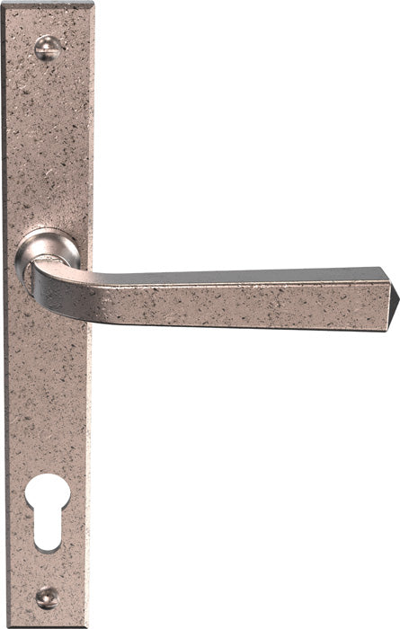 This is an image of Mila Heritage Door Handle Pewter Patina - CB-CB702007 available from T.H. Wiggans Ironmongery Ltd in Kendal.