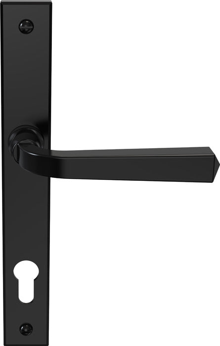 This is an image of Mila Heritage Door HandleMatt Black - CB-CB702002 available from T.H. Wiggans Ironmongery Ltd in Kendal.