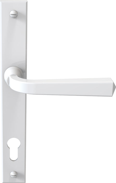 This is an image of Mila Heritage Door HandleWhite - CB-CB702003 available from T.H. Wiggans Ironmongery Ltd in Kendal.