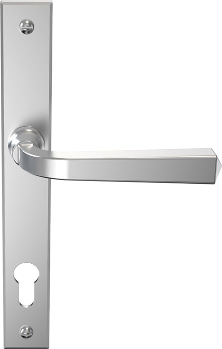 This is an image of Mila Heritage Door Handle Smooth Satin - CB-CB702006 available from T.H. Wiggans Ironmongery Ltd in Kendal.