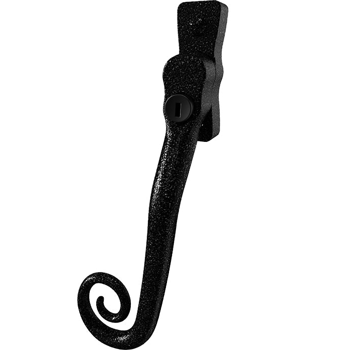 Mila Heritage Monkey Tail Casement Handle Heritage Black Left hand