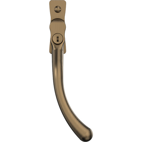 This is an image of Mila Heritage Pear Drop Casement Handle Antique Bronze Right hand - CB-CB700752 available from T.H. Wiggans Ironmongery Ltd in Kendal.
