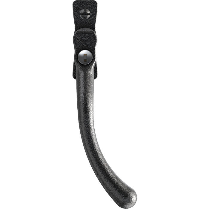 This is an image of Mila Heritage Pear Drop Casement Handle Heritage Black Right hand - CB-CB700512 available from T.H. Wiggans Ironmongery Ltd in Kendal.
