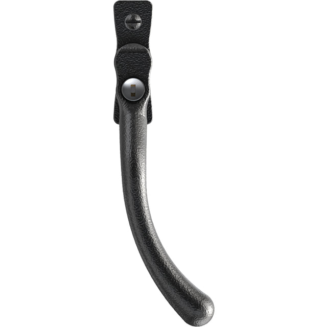 This is an image of Mila Heritage Pear Drop Casement Handle Heritage Black Right hand - CB-CB700512 available from T.H. Wiggans Ironmongery Ltd in Kendal.