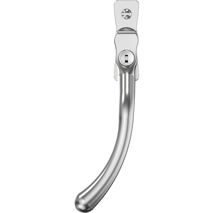 Mila Heritage Pear Drop Casement Handle Smooth Satin Left hand