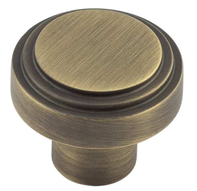 This is an image showing the Hoxton - Cropley AB 30mm Cupboard Knob Stepped available to order from T.H. Wiggans Ironmongery in Kendal