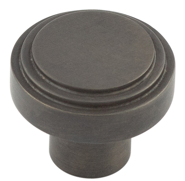 This is an image showing the Hoxton - Cropley DB 30mm Cupboard Knob Stepped available to order from T.H. Wiggans Ironmongery in Kendal