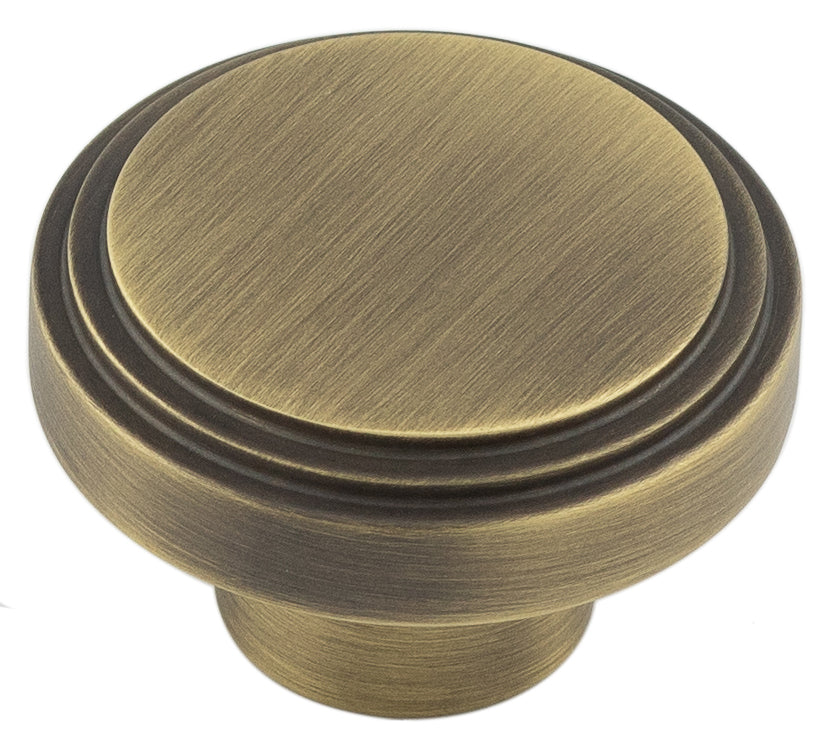 This is an image showing the Hoxton - Cropley AB 40mm Cupboard Knob Stepped available to order from T.H. Wiggans Ironmongery in Kendal