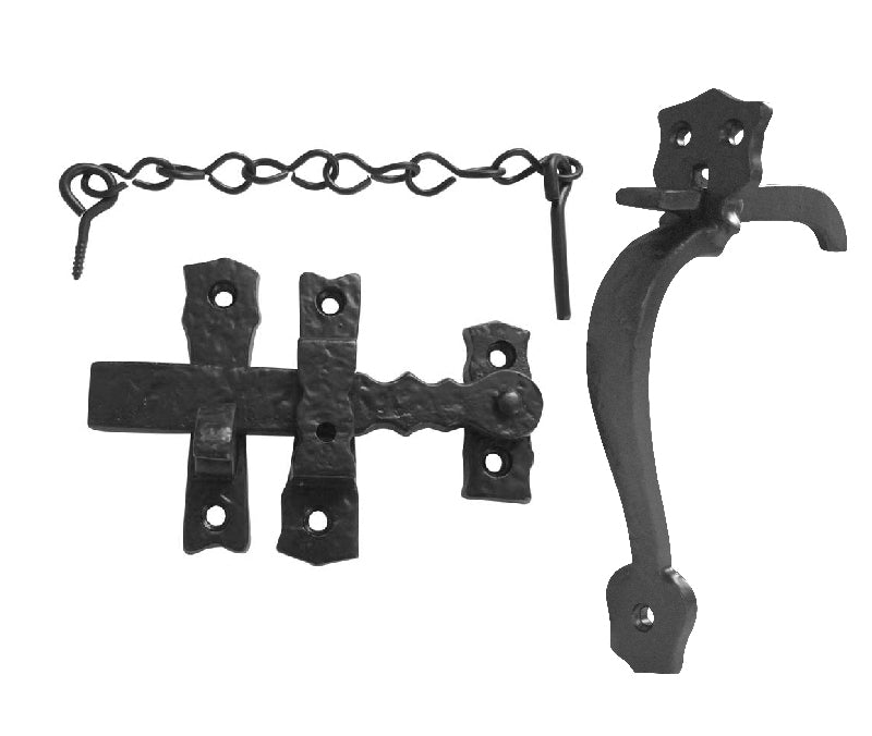This is an image showing the Frelan - Thumb Latch - Antique Black available to order from T.H. Wiggans Ironmongery in Kendal