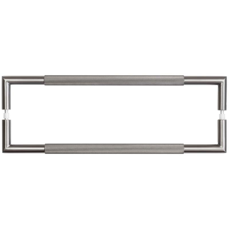 This is an image showing the Frelan - 425x20mm GM Mitred B/B Knurled Pull Handle 304g available to order from T.H. Wiggans Ironmongery in Kendal