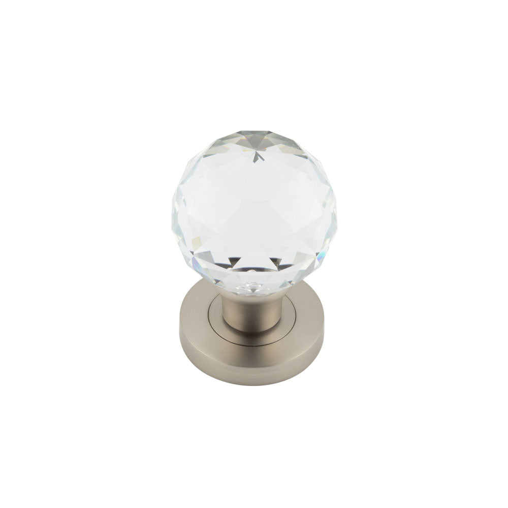 This is an image showing the Frelan - SN Faceted Mortice Knob available to order from T.H. Wiggans Ironmongery in Kendal