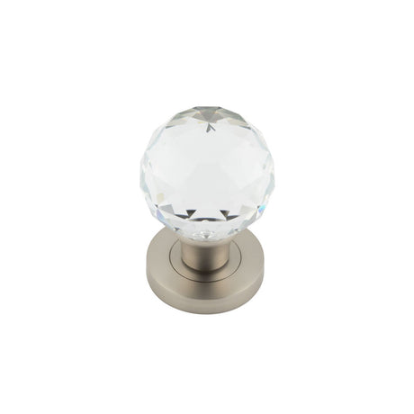 This is an image showing the Frelan - SN Faceted Mortice Knob available to order from T.H. Wiggans Ironmongery in Kendal