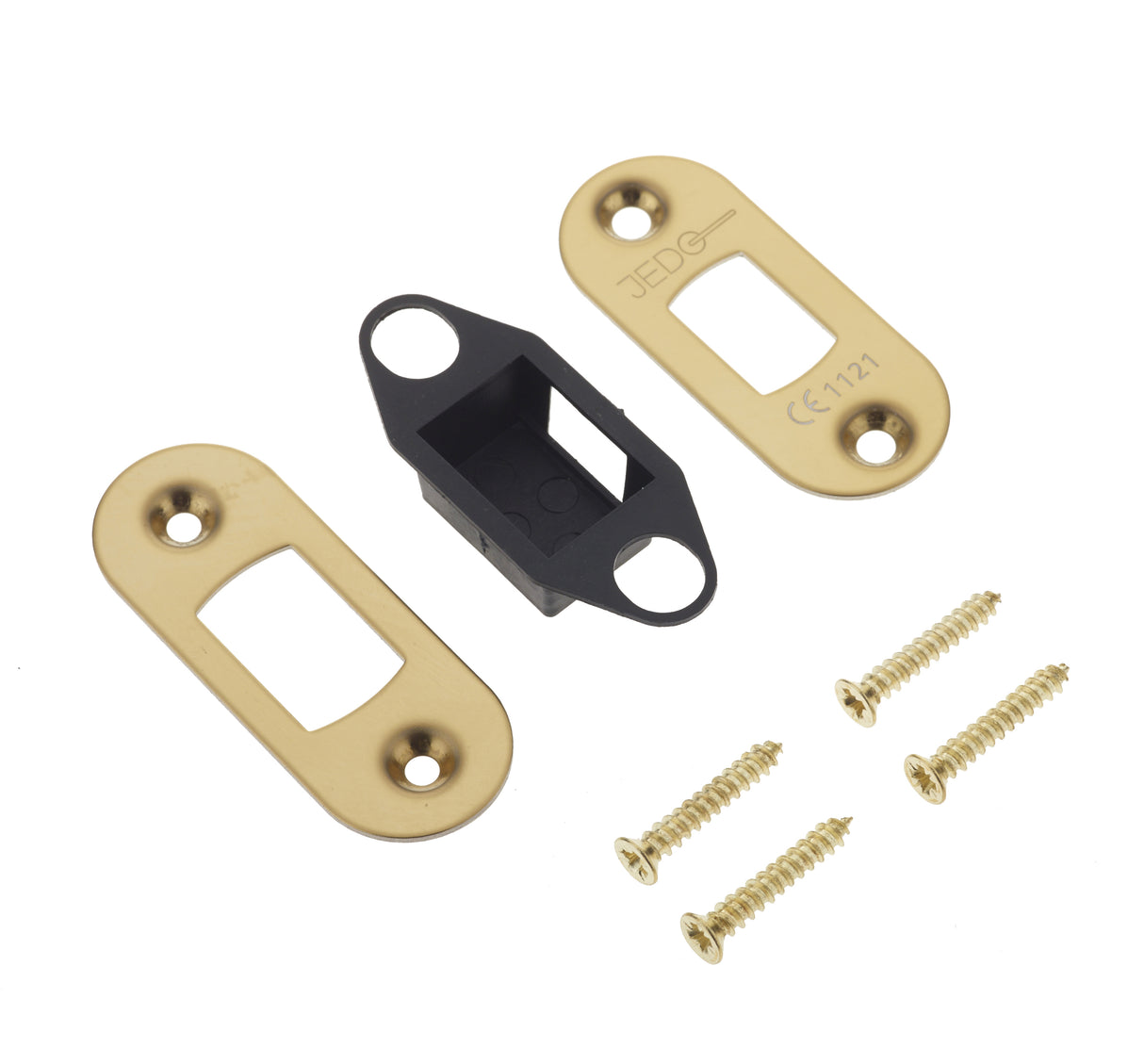 This is an image showing the Frelan - PVD Radiused accessory pack for JL-HDB hvy duty bolt available to order from T.H. Wiggans Ironmongery in Kendal