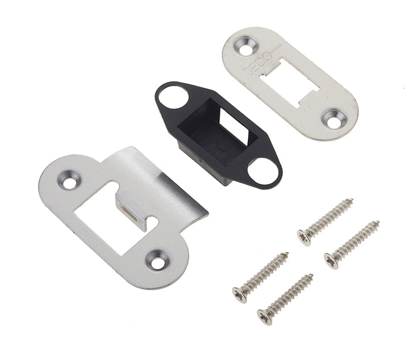 This is an image showing the Frelan - SS Radiused accessory pack for JL-HDT hvy duty tubular latch available to order from T.H. Wiggans Ironmongery in Kendal