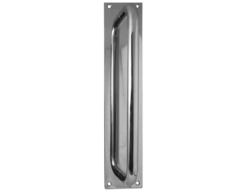 This is an image showing the Frelan - Pull Handle on Plate 225x19mm - Grade 304 Polished Stainless Steel available to order from T.H. Wiggans Ironmongery in Kendal
