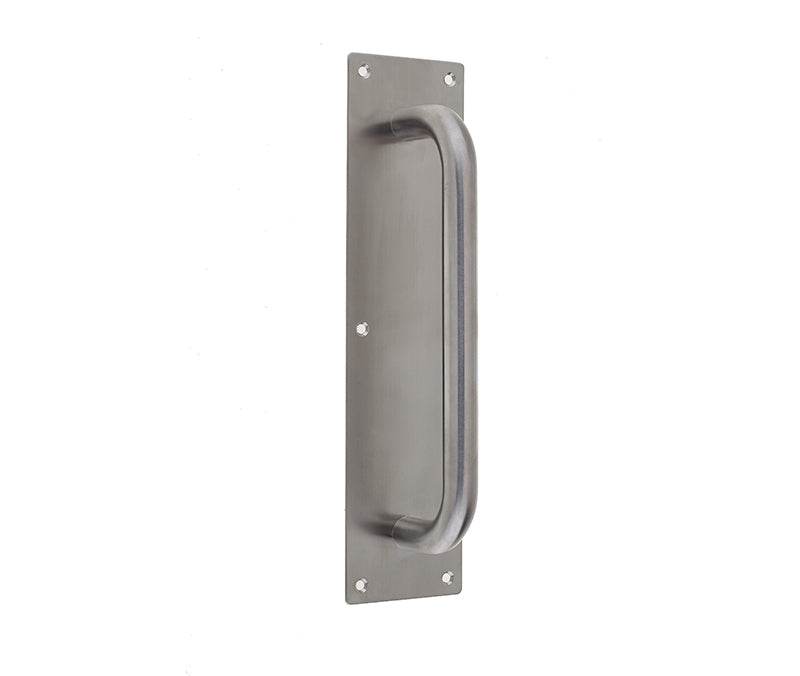This is an image showing the Frelan - Pull Handle on Plate 225x19mm - Grade 304 Satin Stainless Steel available to order from T.H. Wiggans Ironmongery in Kendal