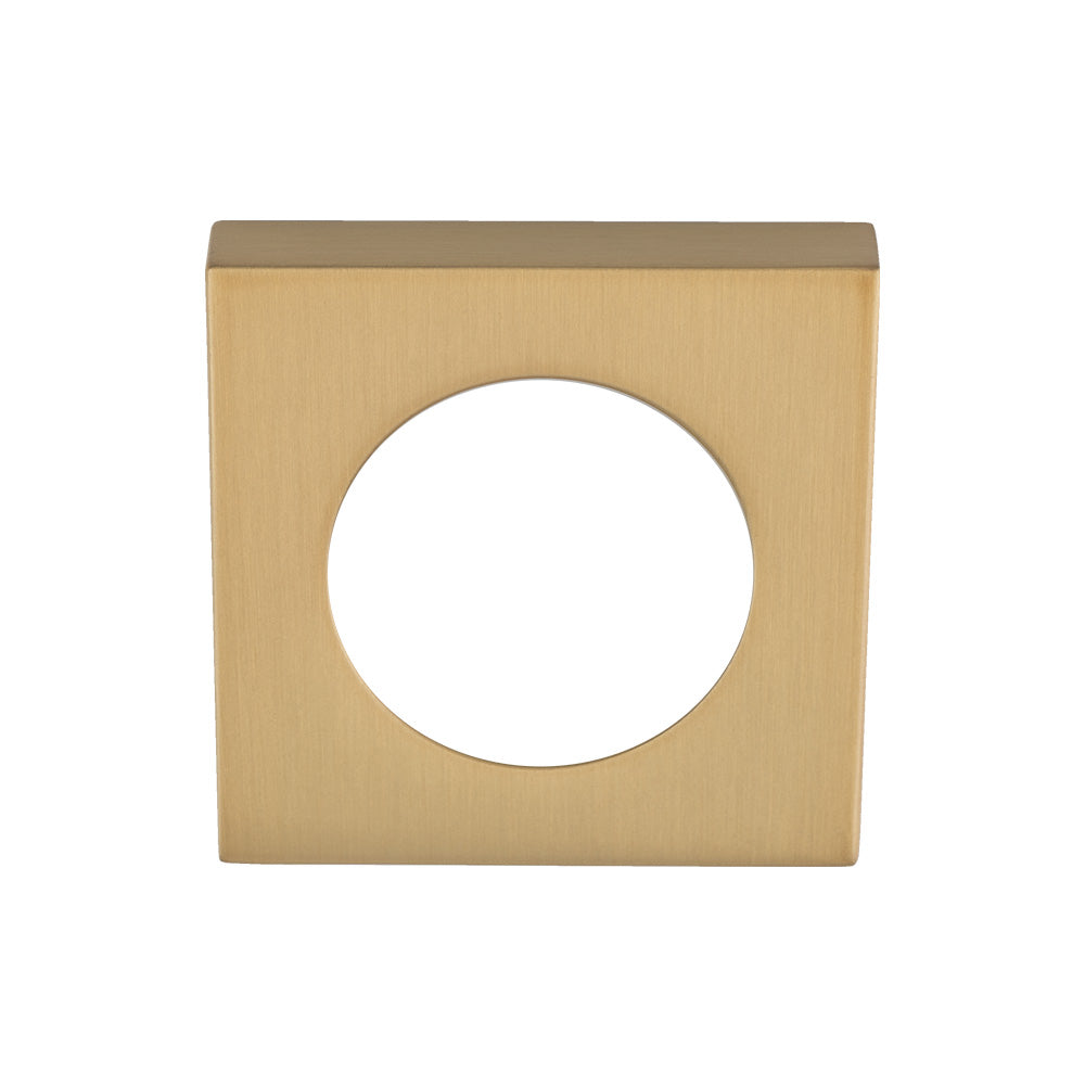This image shows Serozzetta - Square Outer Rose Cover Pack - Satin Brass - szmrsqsb available from T.H. Wiggans Ironmongery in Kendal.