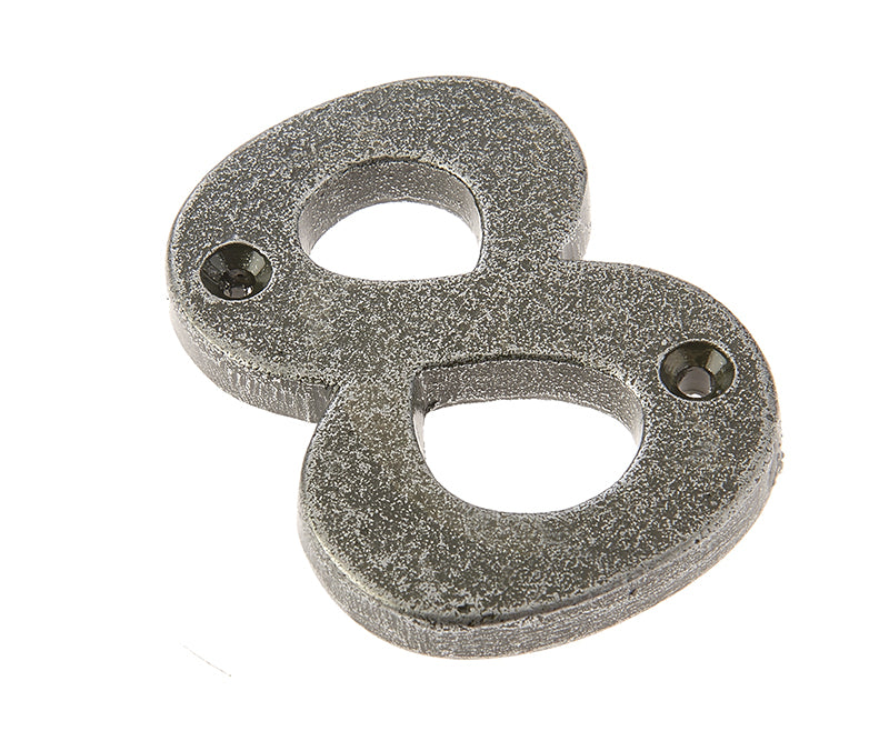 This is an image showing the Frelan - Valley Forge 75mm Numeral 8 - Pewter available to order from T.H. Wiggans Ironmongery in Kendal