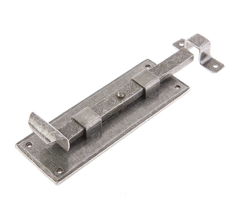 This is an image showing the Frelan - Valley Forge 152mm Straight Door Bolt - Pewter available to order from T.H. Wiggans Ironmongery in Kendal