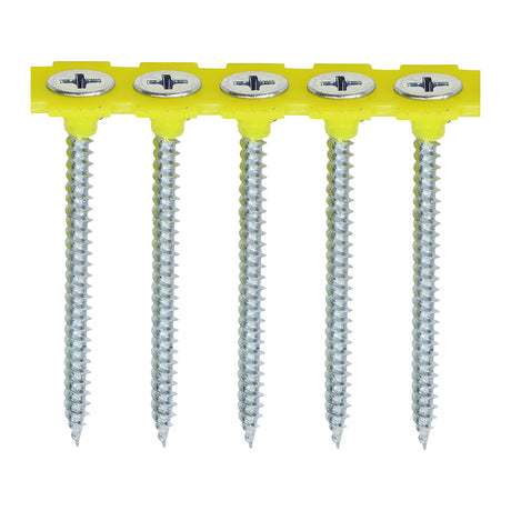 This is an image showing TIMCO Collated Drywall Screws - PH - Bugle - Fine Thread - Zinc - 3.5 x 50 - 1000 Pieces Box available from T.H Wiggans Ironmongery in Kendal, quick delivery at discounted prices.