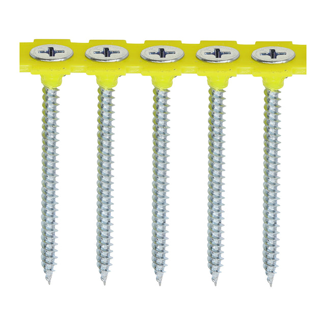 This is an image showing TIMCO Collated Drywall Screws - PH - Bugle - Fine Thread - Zinc - 3.5 x 50 - 1000 Pieces Box available from T.H Wiggans Ironmongery in Kendal, quick delivery at discounted prices.