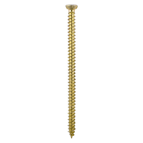 This is an image showing TIMCO Concrete Screws - TX - Flat Countersunk - Yellow - 7.5 x 60 - 6 Pieces TIMpac available from T.H Wiggans Ironmongery in Kendal, quick delivery at discounted prices.
