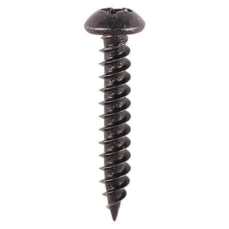 This is an image showing TIMCO Blackjax Woodscrews - PZ - Round - Black Organic - 6 x 1 - 200 Pieces Box available from T.H Wiggans Ironmongery in Kendal, quick delivery at discounted prices.