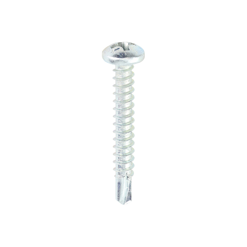 This is an image showing TIMCO Metal Construction Sheet & Stud Screws - PH - Pan - Self-Drilling - Zinc - 6 x 1 - 1000 Pieces Box available from T.H Wiggans Ironmongery in Kendal, quick delivery at discounted prices.