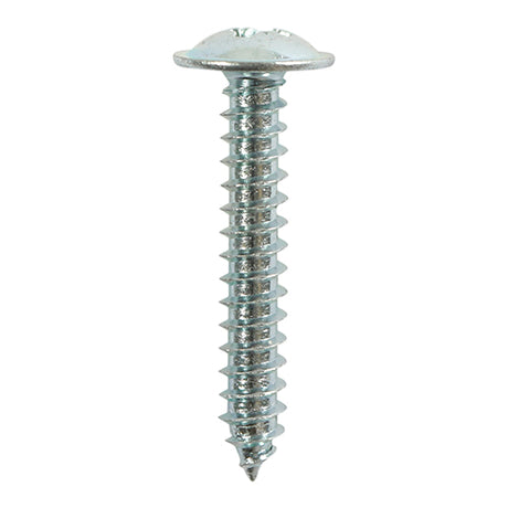 This is an image showing TIMCO Self-Tapping Screws - PZ - Flange Head - Zinc - 8 x 1 - 12 Pieces TIMpac available from T.H Wiggans Ironmongery in Kendal, quick delivery at discounted prices.